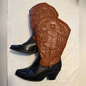 Just Fab Natasha Western Boot Size 7.5